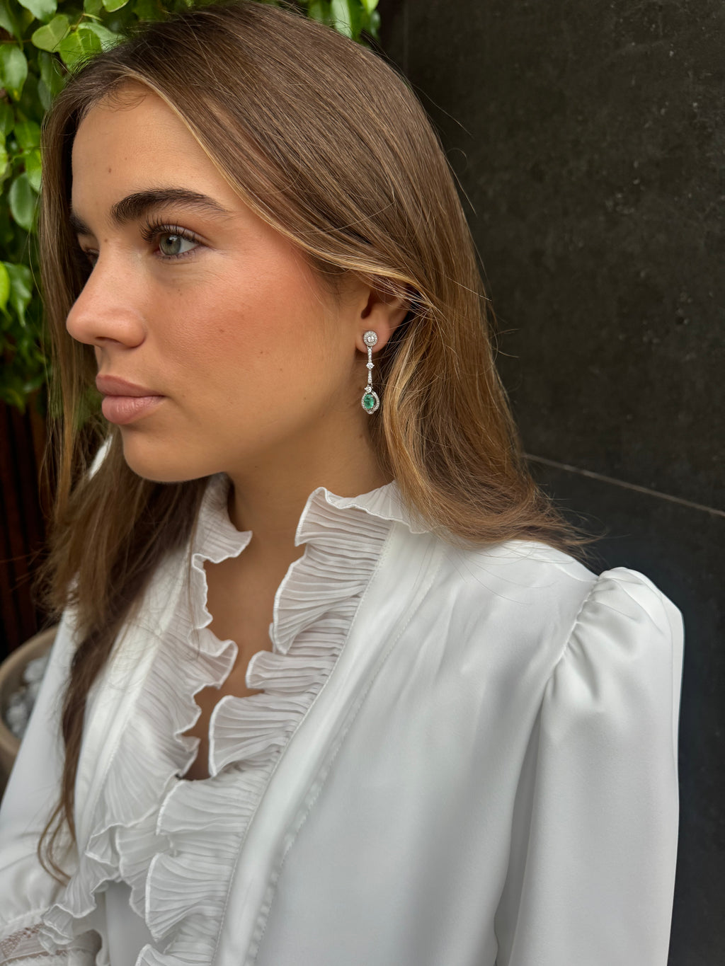 Pendientes Alcázar Esmeralda