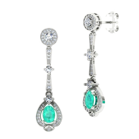 Pendientes Alcázar Esmeralda