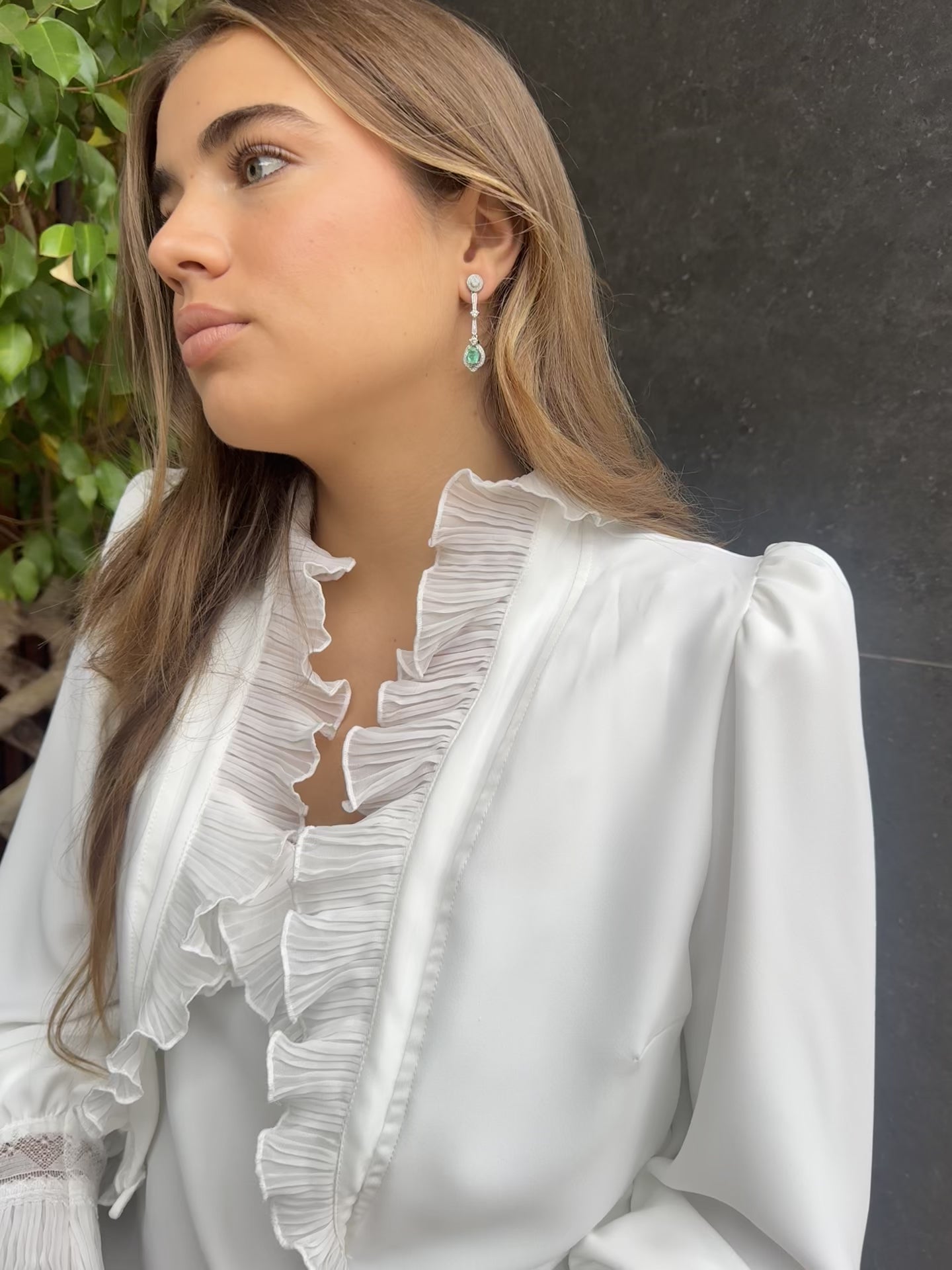 Pendientes Alcázar Esmeralda